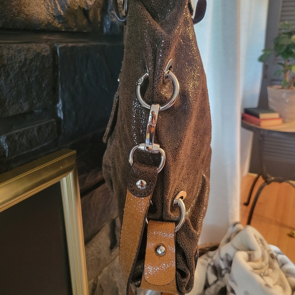 Leather B Makowsky large shoulder bag - Picture 6 of 6